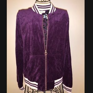 Velour Zip Up Jacket